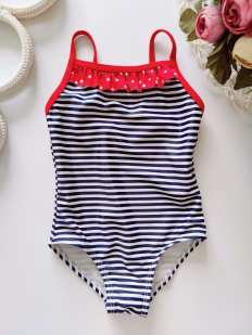 9,12 міс, зріст 80 Дитячий смугастий купальник