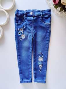 12,18 мес, рост 86 Мягкие детские джинсы