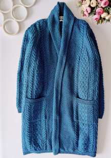 XXXL 100% шерсть мериноса Новый теплющий женский кардиган Arancrafts