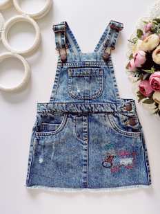 12,18 мес, рост 86 Джинсовый сарафан