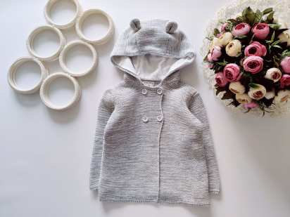 12,18 міс, зріст 86 Теплий в'язаний кардиган