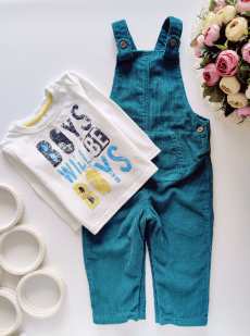 12,18 міс, зріст 83,86 Теплий вельветовий ромпер з регланом