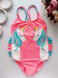 7,8 років, зріст 128 Купальник з єдинорогом
