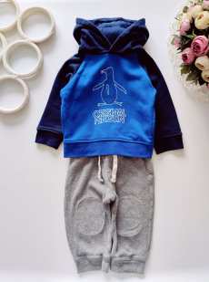 9,12 мес, рост 80 Новая толстовка на флисе с штанами с уплотненными коленками