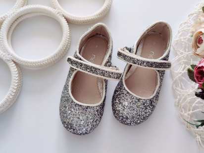 24 (15 см) Блискучі дитячі туфлі