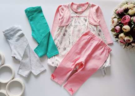 6,9 мес, рост 68,74 Новое платье и трое новых лосин