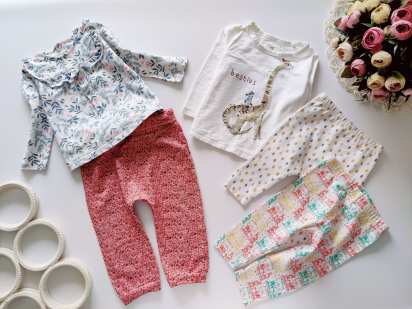 6,9 мес, рост 68,74 Регланы и лосины для девочки