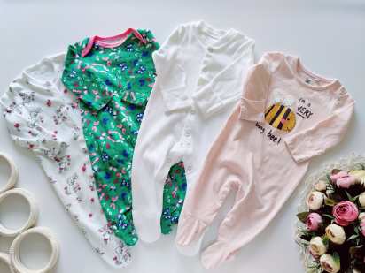 0-3 міс, зріст 56,62 Новий комплект чоловічків для дівчинки