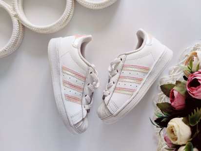 24 (15,3 см) Шкіряні білі кросівки на резинці