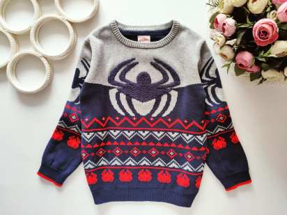 4,5 лет, рост 104,110 Кофта машинной вязки Marvel Spiderman