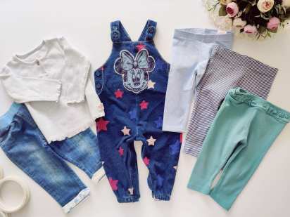 6,9 мес, рост 68,74 Реглан, ромпер, джинсы, трое лосин