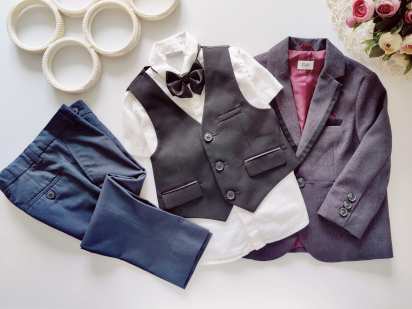2,3 года, рост 92,98 Нарядный брючный детский костюм с пиджаком