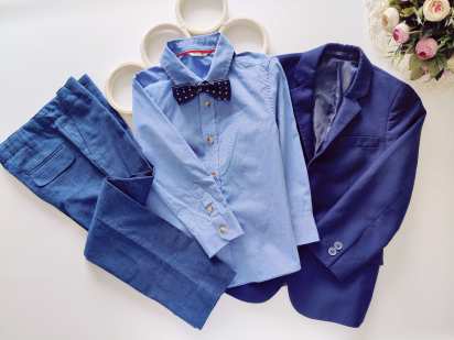 4,5 лет, рост 110 Нарядный детский комплект с бабочкой