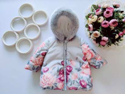 0-3 міс Тепла демі курточка для дівчинки