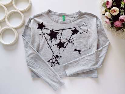 8,9 років, зріст 140 Укорочений лонгслів