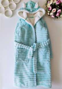 7,8 лет, рост 128 Теплый мятный халат