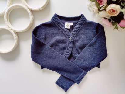 1,5,2 роки, зріст 86,92 Блискуче синє болеро під сукню