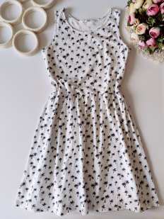 12,14 років, зріст 158,164 Білий сарафан у пальмах