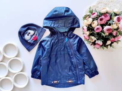 9,12 міс, зріст 74,80 Вітровка-дощовик шапка