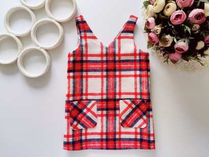 18,24 мес, рост 92 Сарафан в клетку