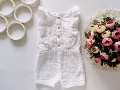 12,18 міс, зріст 86 Білий ромпер