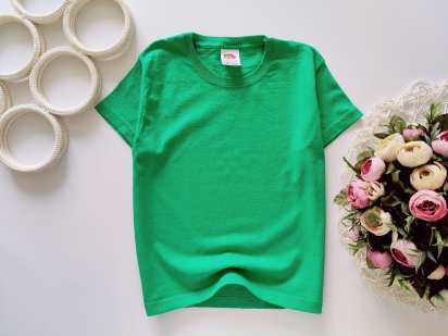 3,4 года, рост 104 Зеленая футболка