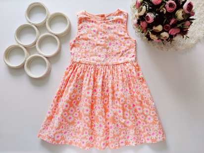 4,5 лет, рост 110 Яркое хлопковое платье