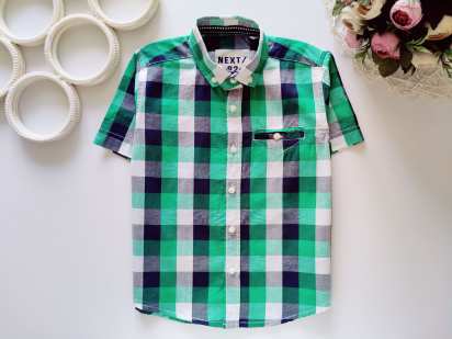 3,4 года, рост 104 Новая рубашка в клетку