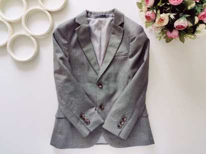 5,6 років, зріст 116 Сірий шкільний піджак