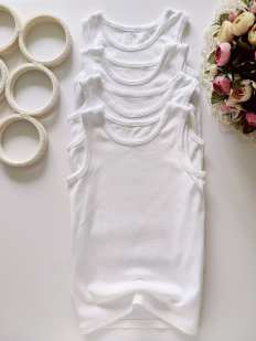 7,8 років, зріст 128 Біла дитяча майка