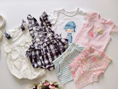 6,9 мес Набор летних вещей для девочки
