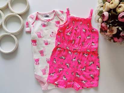 9,12 мес, рост 74,80 Новый ромпер и боди