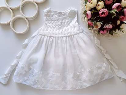 2 года, рост 92 Белое пышное платье с жемчугом