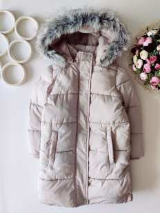 5,6 лет, рост 110,116 Зимняя удленненная детская куртка девочке