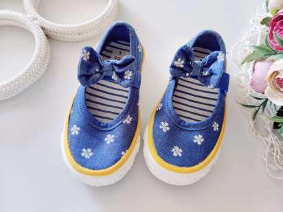 22 (14 см) Джинсові кеди на резинці