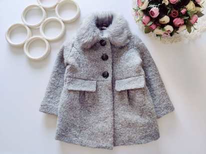 2,3 года, рост 98 Теплое деми пальто