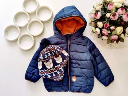 зріст 74 Тепла куртка з шапкою