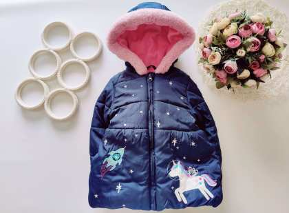 18,24 міс, зріст 92 Тепла дитяча куртка з поні