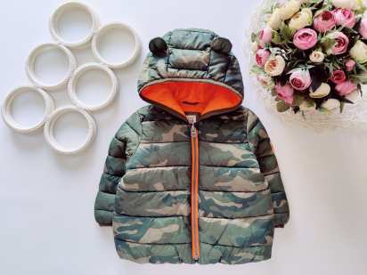 12,18 міс, зріст 80 Демі куртка в камуфляжному забарвленні
