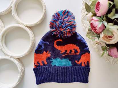 2,3 роки, Тепла в'язана шапка в динозаврах