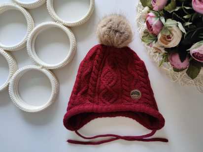 2-4 міс, Тепла шапка на флісі