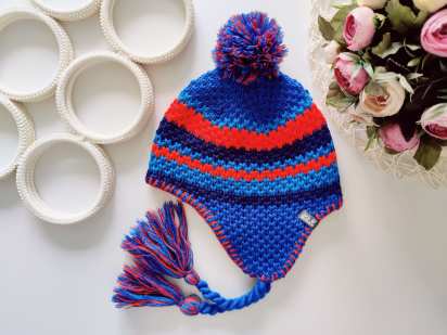 6-10 років, Зимова брендова шапка на флісі Jack Wolfskin