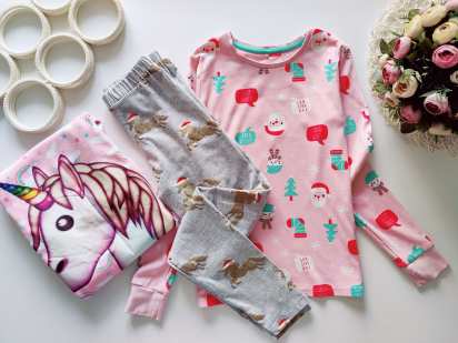 10,11 лет, рост 140,146 Новогодняя пижама для девочки