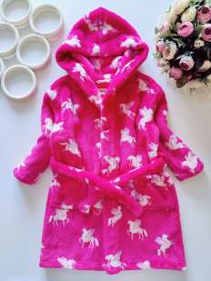 2,3 года, рост 98 Халат в единорогах Hatley