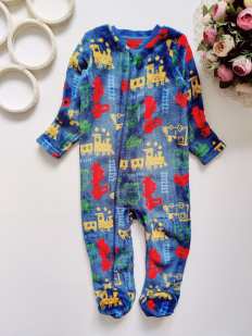 12,18 міс, зріст 86 Теплий кігурумі з машинками