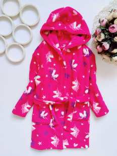 6,7 лет, рост 116,122 Халат в единорогах