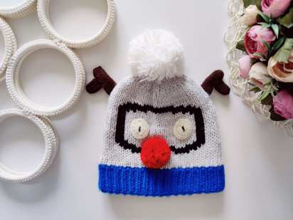 3-6 років, зріст 116 Тепла шапка подвійного в'язання