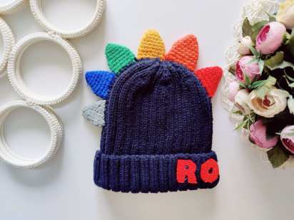 5,6 років, Тепла в'язана шапка на хб підкладці