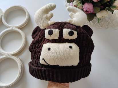 1-3 роки, зріст 80-98 Тепла зимова шапка на флісі