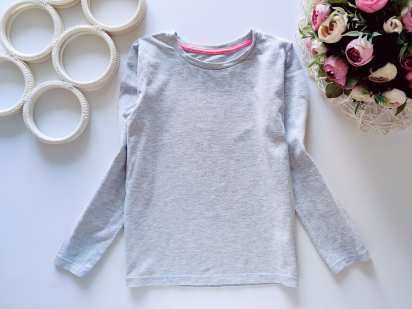 6,7 лет, рост 116,122 Серый базовый реглан